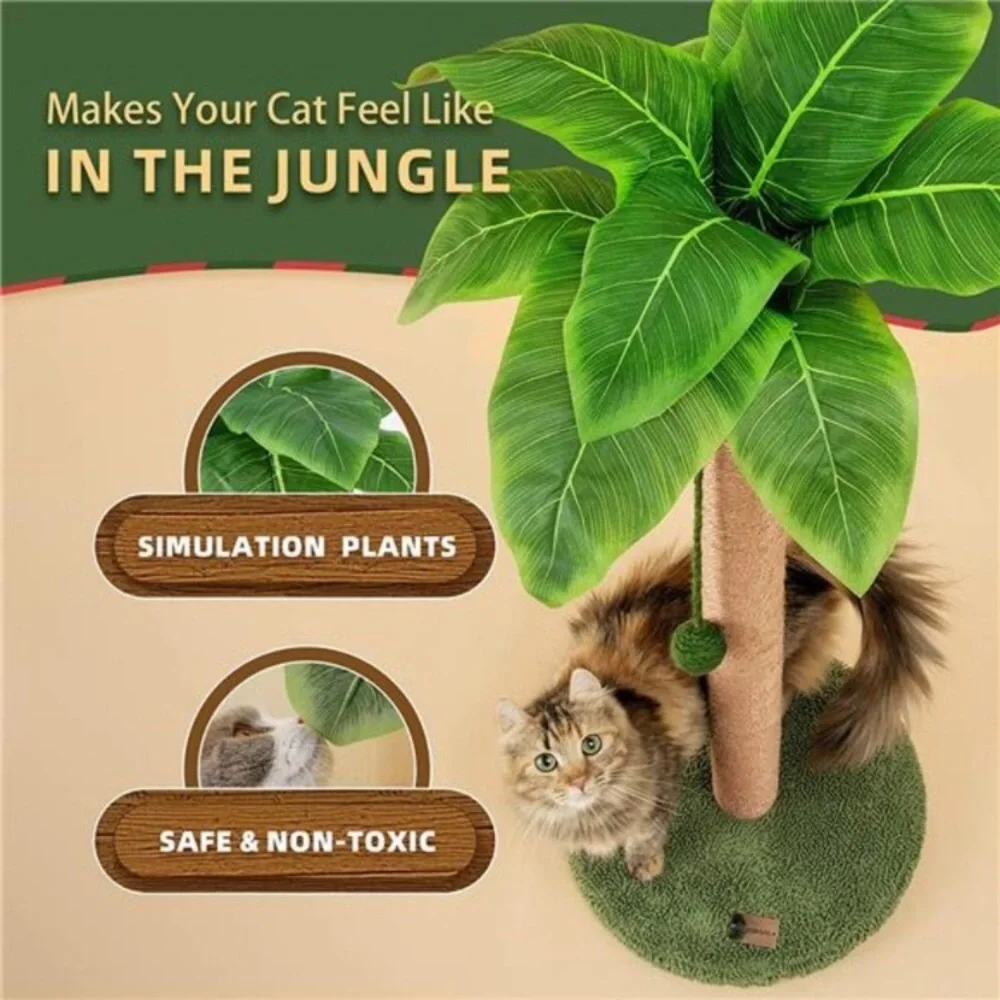 Cat Scratching Post 33 inch Tall Scratching Post with Sisal Rope Cat Scratcher